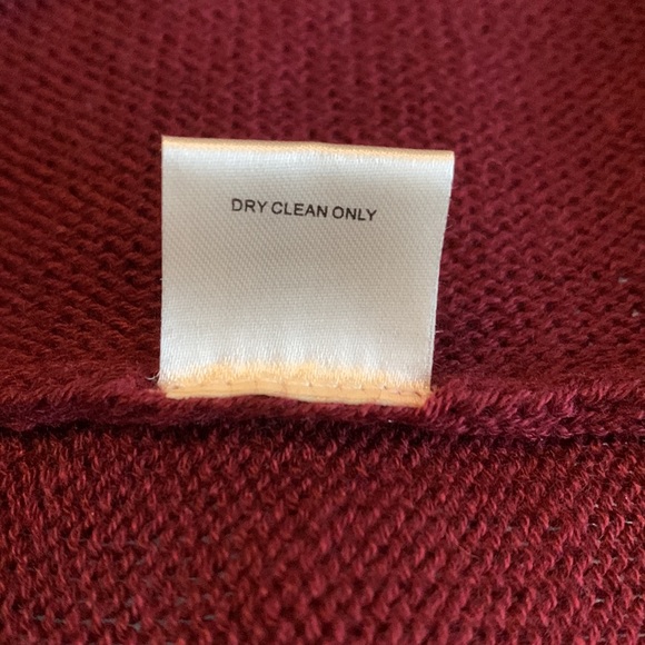 Lovestitch deep red burgundy sweater fringe pockets medium Love Stitch - Picture 10 of 11
